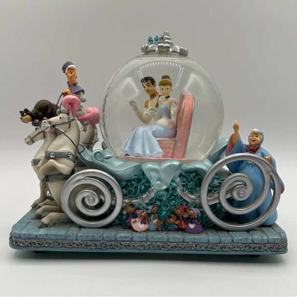 Disney Other - Disney  50th Anniversary Musical Snow Globe Carriage with Cinderella and Prince